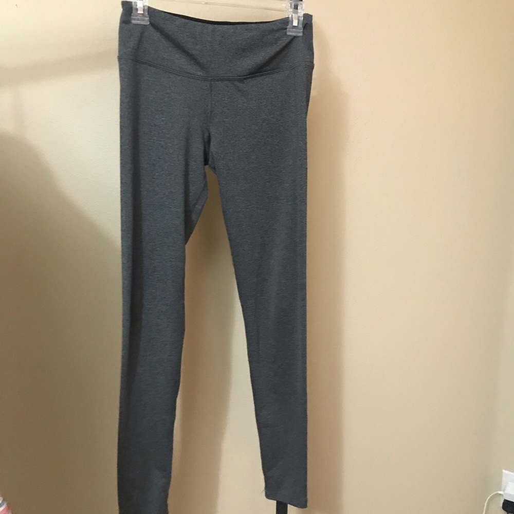 sleek gray workout leggings